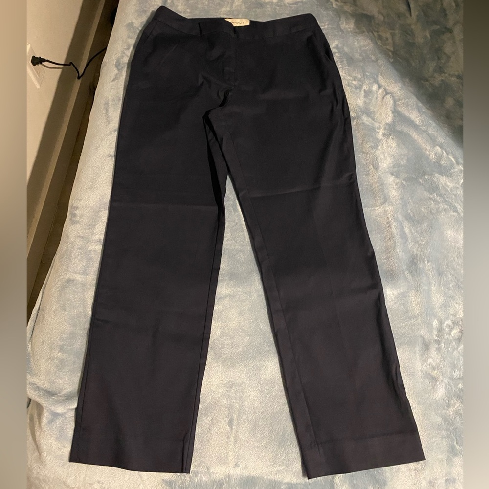 Gant Blue Straight Leg Pants Versatile Style